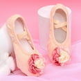 thumbnail image 2 of Siilsaa Ballet Shoes for Girls Large Flower Ballet Dance Shoes Elegant and Cute Ballet Slippers Soft Dance Shoes for Toddler Beige,8.5, 2 of 7