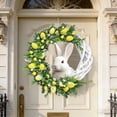thumbnail image 1 of Easter Rabbit Acrylic Wreath Plaque | Spring Holiday Decoration Sign | Hanging Ornament for Door Wall Window | Home Festive Party Decor Prop, 1 of 6
