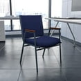 thumbnail image 2 of YouLLin HERCULES Series Heavy Duty Navy Blue Dot Fabric Stack Chair with Arms and Ganging Bracket, 2 of 9