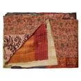 thumbnail image 3 of Taj Hotel Kantha Silk Throw 50x70 Lightweight Handmade Cotton India Decor, 3 of 5