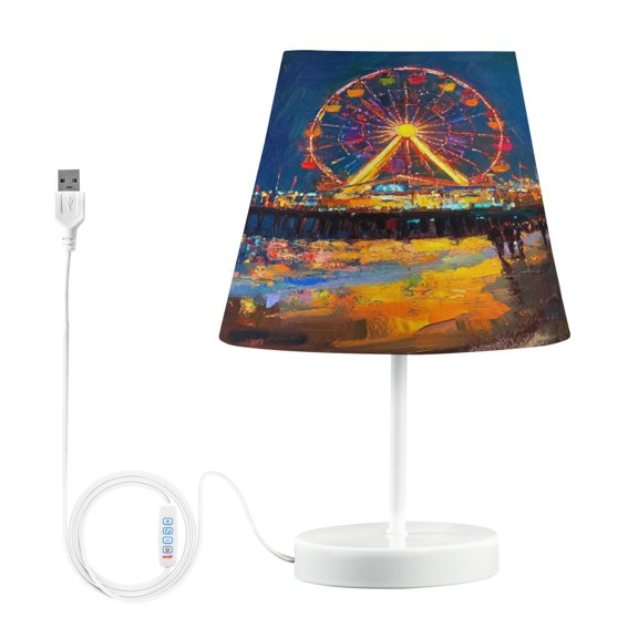 BZSMCE Table Lamp Creative Ferris Wheel Painting Simple Pattern Night Light