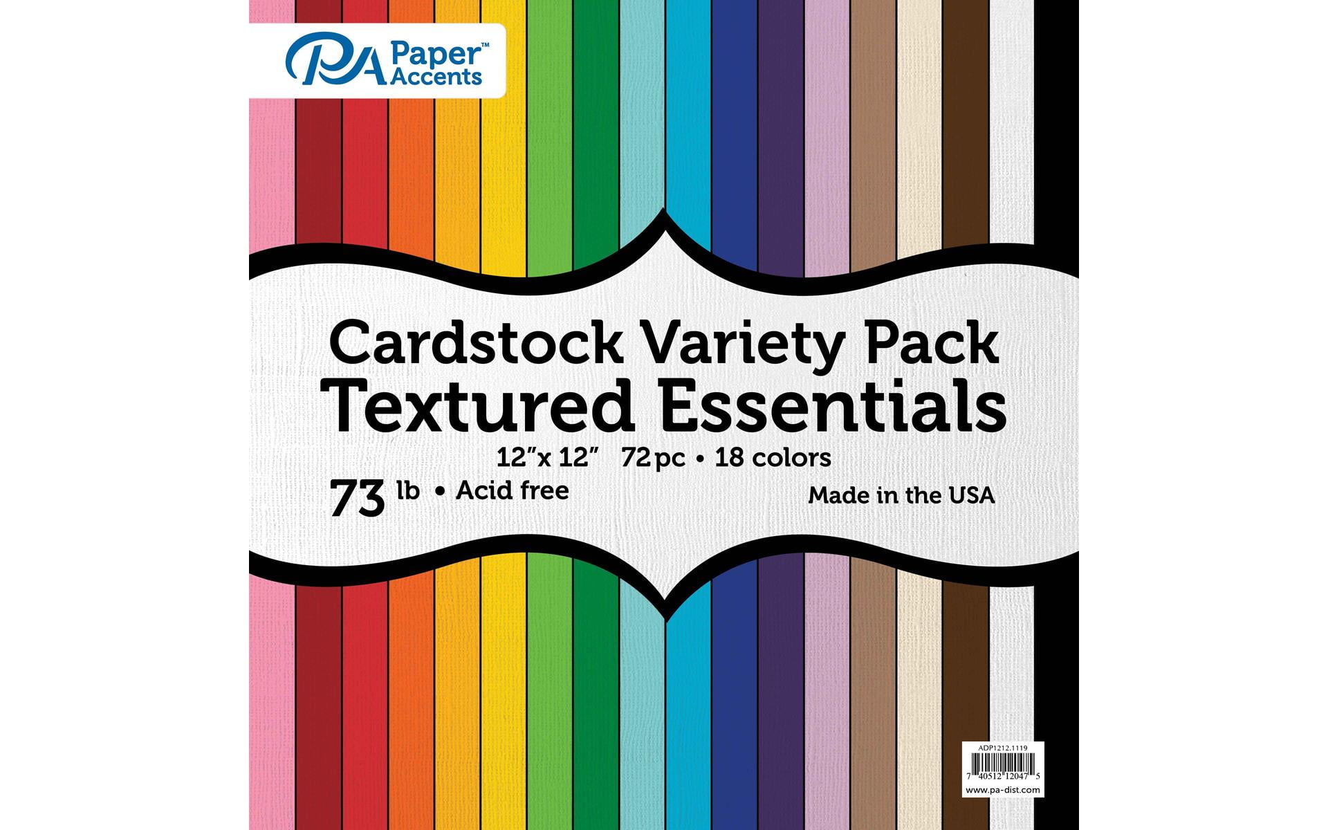 Paper Accents Cardstock Variety Pack 12"x 12" Textured Cardstock 73lb
