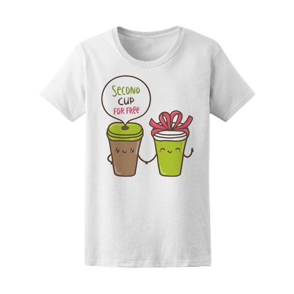 Cute Cappuccino Coffee Friends Tee Women's -Image by Shutterstock