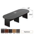 thumbnail image 5 of GOF 10FT Conference Table Set with Chairs (G11612B) - Espresso, 5 of 5