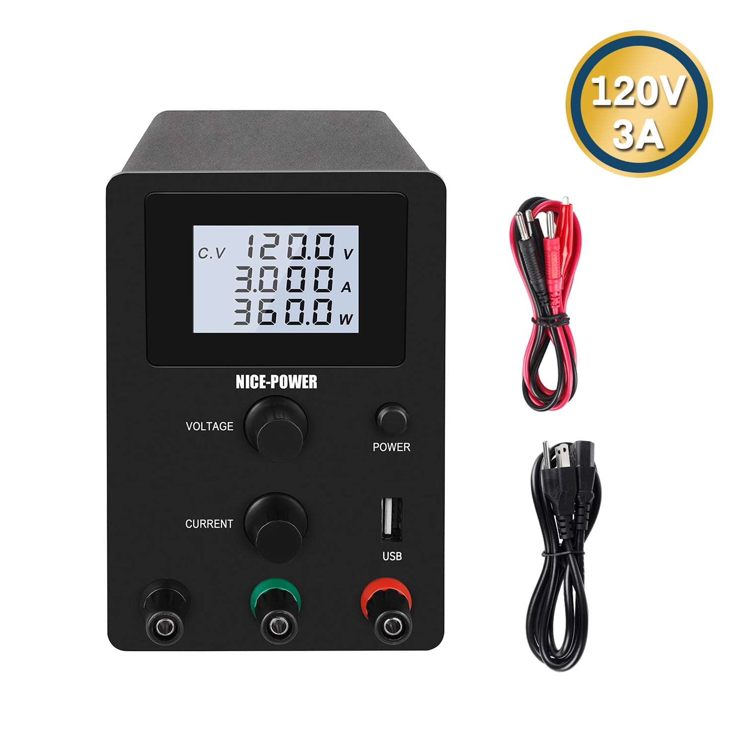 Adjustable DC Power Supply Switching Power Supply Output 0-120V 0-10A 4-Digit 