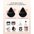 thumbnail image 4 of 4 Pieces Cotton Powder Puff, Made of Pure Cotton Velour in a Triangle Wedge Shape Designed for Contouring, Under Eyes, and Corners, 3.7-inch Large Size, with Strap, Makeup Tool For Cosmetic, 4 of 5