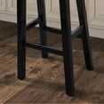thumbnail image 5 of Furniture of America Quyra Solid Wood Indoor Saddle 30.5-inch Bar Stools, Black (Set of 2), 5 of 5
