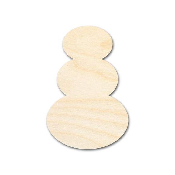 Bigger Better | Unfinished Wood Snowman Silhouette |  DIY Craft Cutout 24" / 1/4"