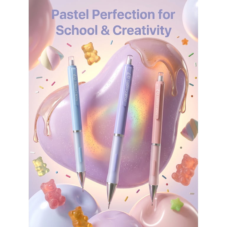 Four Candies Mechanical Pencil Set, 6-Pack With Refills photo 6