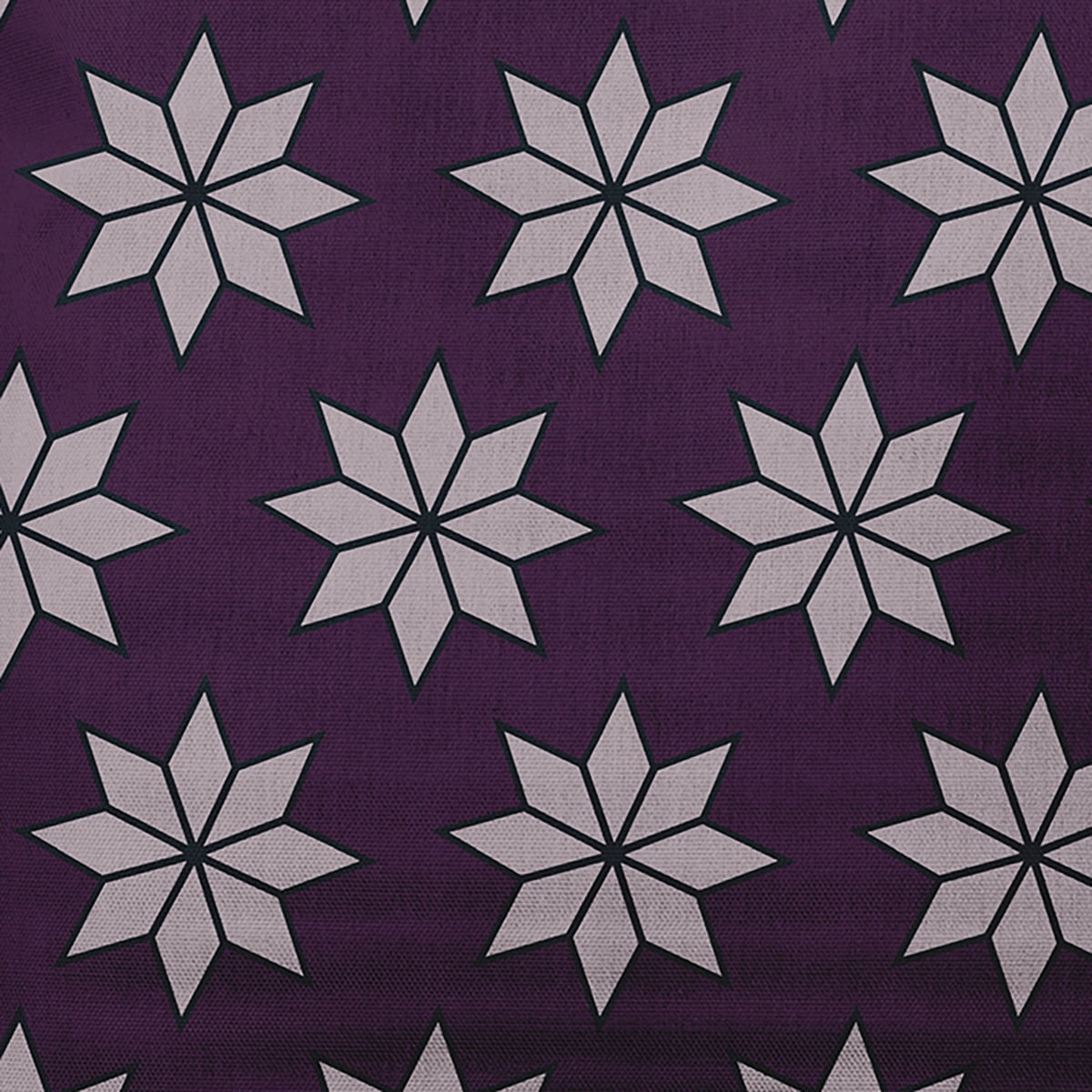 Simply Daisy Plum Colored Christmas Stars Christmas Soft Spun Polyester Indoor/Outdoor Throw Pillow, 18" x 18"