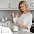 thumbnail image 3 of Handheld Milk Frother, Rechargeable Electric Milk Frother with 3 Speeds and 2 Whisks, Cordless Foam Maker with Stand for Coffee Latte Cappuccino Matcha and Egg Beating, 3 of 9