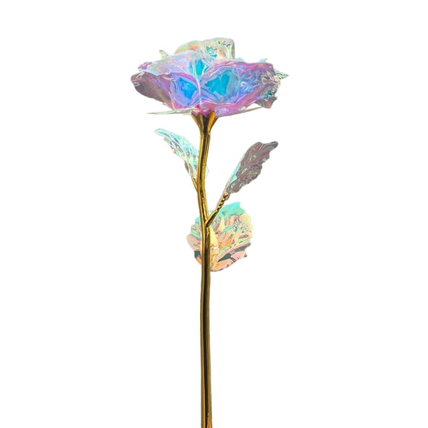 Rosa artificial laminada en papel de aluminio, pequeña rosa de imitación para bodas, regalos de rosas eternas para mujeres, niñas, mamás, esposas e hijas.
