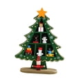 thumbnail image 2 of Árbol de Navidad de madera, decoración de escritorio, adorno ligero para árbol de Navidad de mesa. Verde, 2 of 9