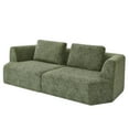 thumbnail image 6 of Aukfa 99-inch 3 Seater Sofa, Chenille Boneless Modular Couch with 2 Pillows, Green, 6 of 7