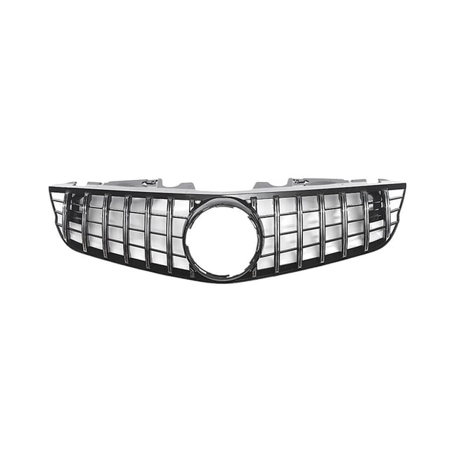 Car Front Hood Grille Racing Grill For Mercedes-Benz SL-Class R230 SL500 SL550 SL600 2008-2012 Upgrade GT Style ABS Grills