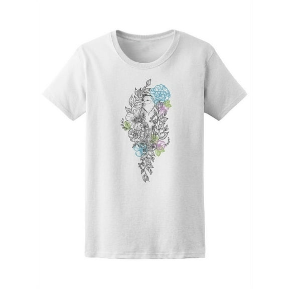 Flower Arrangement With A Bird T-Shirt Women -Image by Shutterstock, Female Large