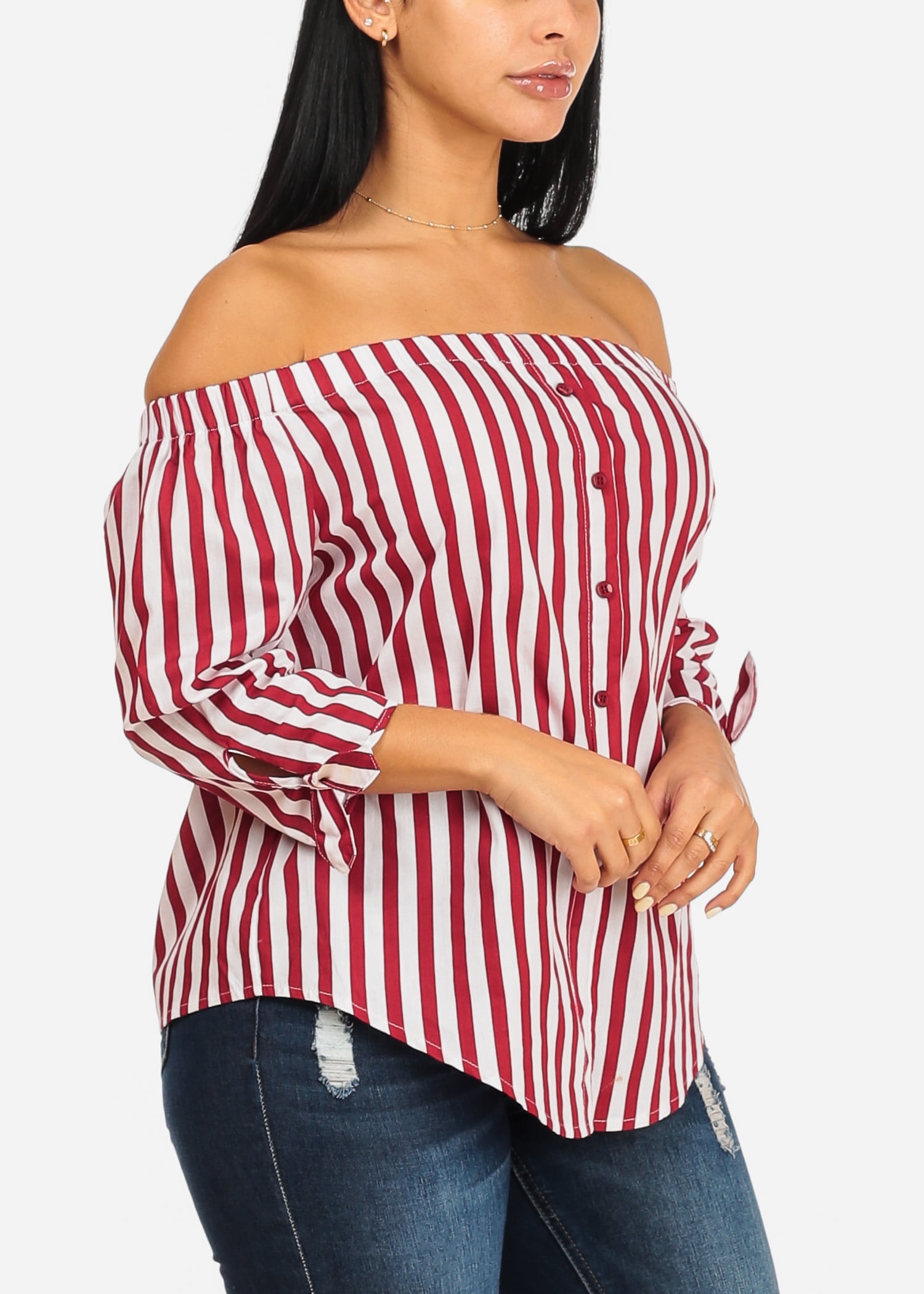 red stripe top womens