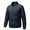 Dark Blue Jacket for Men, variant on hopeusnice Men's Quilted Bomber Jacket Lightweight Baseball Collar Zipper Stand Collar Long Sleeve Outwear with Pockets Black L