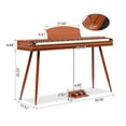 thumbnail image 4 of Ktaxon 88 Key Keyboard Piano Weighted Action Electronic Keyboard, Digital Piano with 3-Pedal Unit, Removable Music Stand, Stereo Headphone, Retro Dustproof Cloth and MIDI Connection, 4 of 8