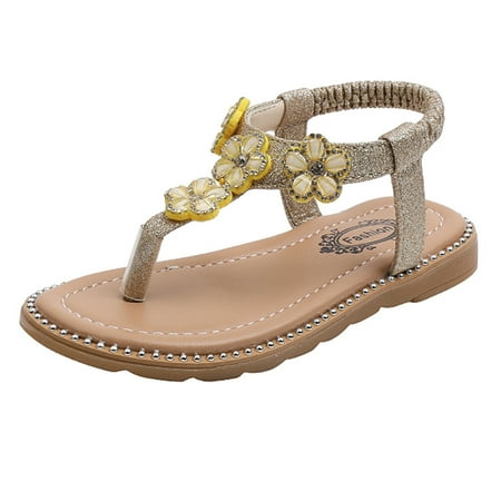 

Shpwfbe Shoes Floral Sandals Girls Toddler Bling Flip Flop Baby Girl S Kids Gifts For Boys And Girls