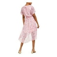thumbnail image 2 of Bar III Women's Printed High-Low Dress Pink Size Medium, 2 of 4