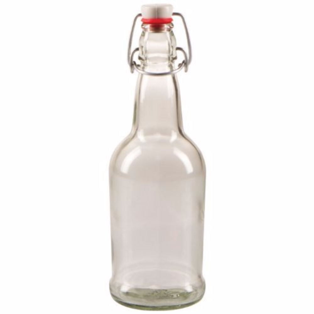 500ml (16 oz.) Clear Flipcap Bottles, 12 Pack
