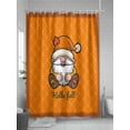 thumbnail image 5 of Fsddascl Christmas Gnomes Shower Curtain Set - 72" x 78" Washable Bathtub Curtain with 12 Hooks, Winter Xmas Snowflakes Textured Orange Waterproof Fabric Stall Shower Curtains for Bathroom/Bathtub, 5 of 6