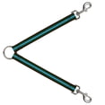 thumbnail image 1 of Buckle Down Dog Leash Splitter Stripes Brown Green Baby Blue 1 Foot Long 1 Inch Wide, 1 of 1