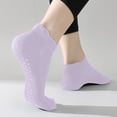 thumbnail image 4 of Babcutegg Womens Pilates Socks Yoga Non-Slip Tight Fitting Ankle Length Gym Wear Breathable and Comfortable Athletic Wear for Women Purple Size Free Size, 4 of 7