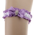 thumbnail image 3 of Boda Nupcial Satinado Liga Crystal Satin Bow Toss Leger Leger Anillo De Pierna Sunnimix Liga nupcial de boda, 3 of 7