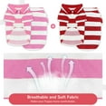 thumbnail image 3 of 2 Piezas Camisas para Perros a Rayas Camisetas Transpirables para Perros pequeños Gatos Niña Niño Cachorro Sudadera para Caniche Taza de té (Rosa+Rojo, Mediano), 3 of 5