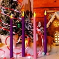 thumbnail image 2 of 4 Pieces Led Flameless Advent Candle Set Purple And Pink Advent Taper Candles For Christmas Advent Rituals, Casting Chimes, Spells, 2 of 5