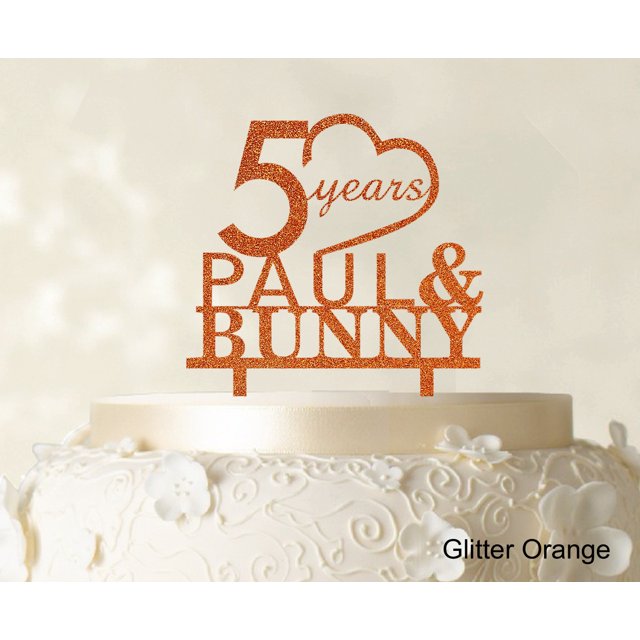 Happy Birthday Cake Topper Csutom Name Glitter Cake Topper Cake Decoration Color Option Available 6-7 Inches Wide