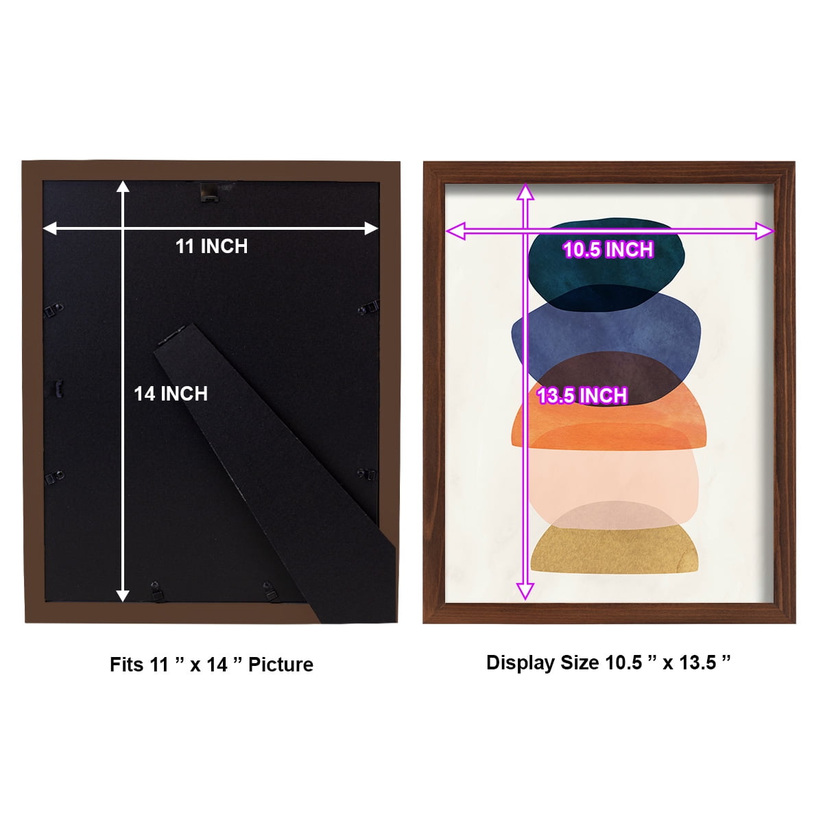 Mod Pods I -Framed Print w/glass-Chestnut