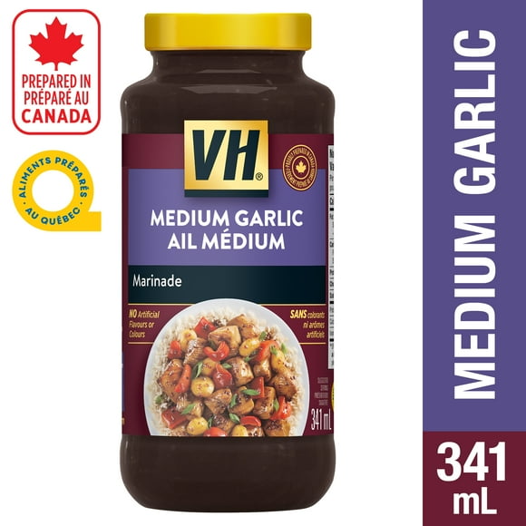 VH Gluten Free Medium Garlic Marinade Sauce, 341 mL