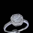 thumbnail image 3 of Dash Jewel 14K White Gold Plated 2 Ct Asscher Cut Diamond Wedding Ring - Stunning Halo with Solitaire Accents - Ideal Engagement Ring for Women - A Timeless Piece to Cherish and Celebrate Forever, 3 of 3