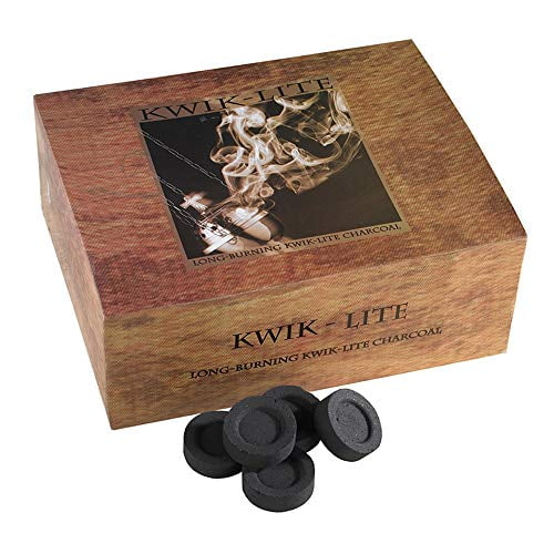 Kwik Lite Brand Quick Lighting Long Lasting Incense Burner Charcoal Briquette Tabs - 100 Per Box