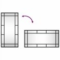 thumbnail image 1 of vidaXL Wall Mirror Black 30x60 cm Rectangle Iron, 1 of 5