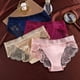 thumbnail image 4 of Gibobby Calzoncillos de encaje para mujer Moda de mujer Sexy Mediados de cintura Ropa interior Calzoncillos a rayas de color Ropa interior de encaje Bragas de mujer(Caqui,CH), 4 of 5