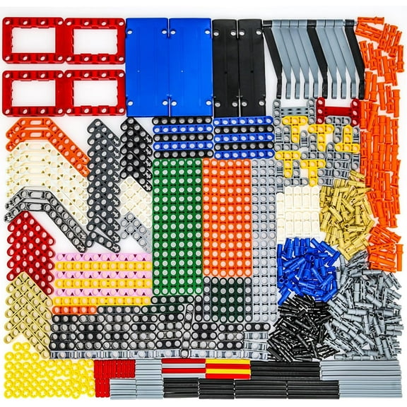 580 Pcs Technic-Parts-Pieces Axles-Pins-Beams Arms-Panels-Frames Compatible with Major Brand Building-Block Cars-Motors