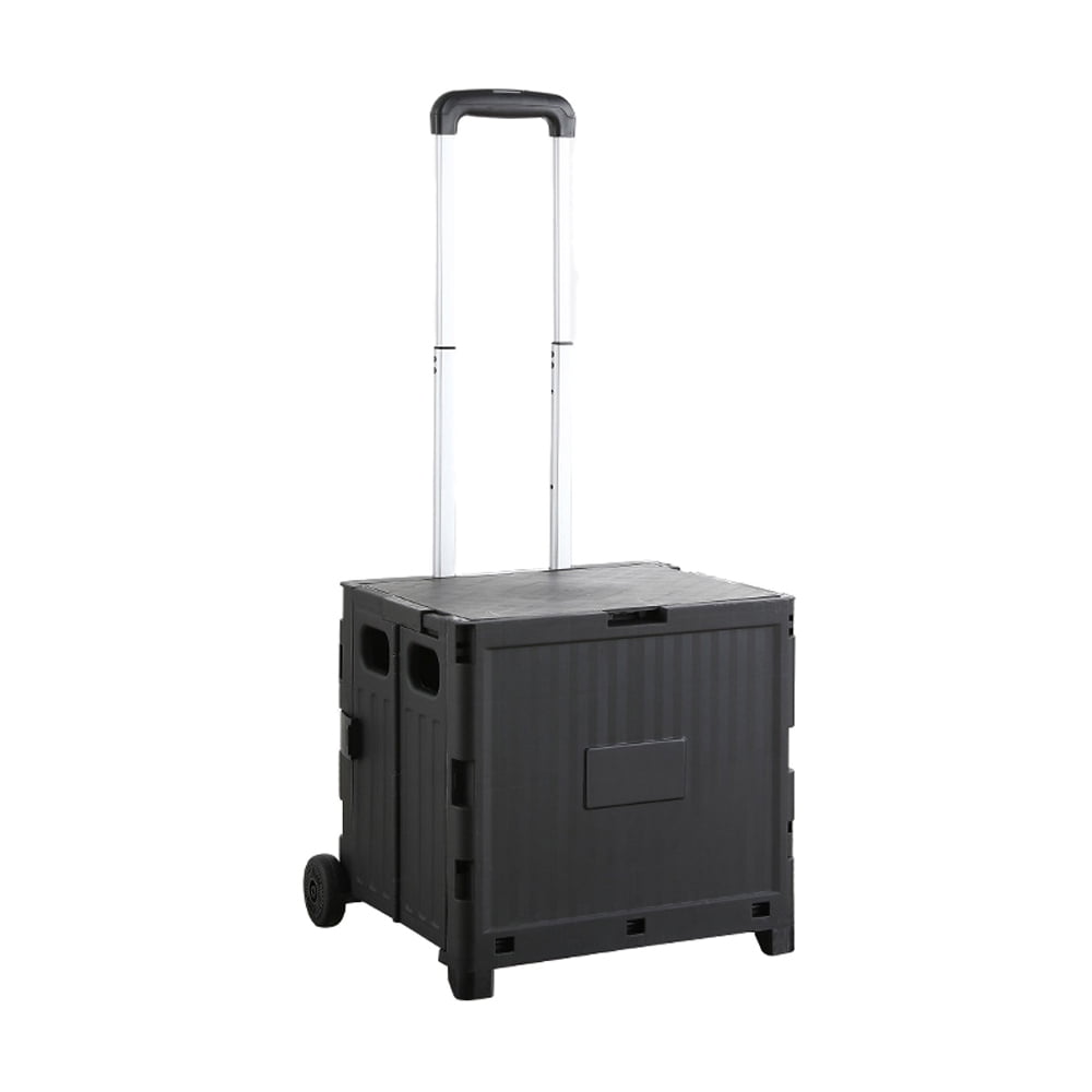 Chariot De Courses Pliable – Sac Amovible 46L Imperméable – Roues Tout-Terrain – Porte Jusqu'à 50 Kg – Idéal Camping Et Extérieur