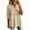 Khaki, variant on Women's Lace Cutout Henley Tops Cotton Line Half Sleeve Shirts Button Front Loose Fit Casual Blouses,Black,S