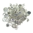 thumbnail image 1 of 100 piezas de de aleación de plata, surtido de joyería, colgantes, de plata , collar, abalorio hecho , bricolaje,, 1 of 6