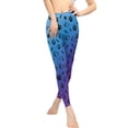 thumbnail image 2 of DISNIMO Dog Paw Printed Yoga Pants Leggings for Women, Soft Workout Leggings Tummy Control Breathable Yoga Leggings for Running Cycling, Blue and Purple, 2XL, 2 of 6