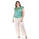 thumbnail image 5 of Blusa estampado zebra Roman Fashion/ Tallas Extras, 4048 (Verde) multicolor 42, 5 of 6