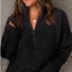 thumbnail image 5 of Suéter de mujer, elegante suéter de punto con cremallera, suéter de cuello alto para mujer, otoño, suéter de punto grueso para mujer, suéter de invierno, suéter de punto casual, suéter, 5 of 6
