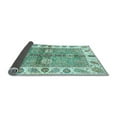 thumbnail image 2 of Ahgly Company Indoor Square Oriental Light Blue Traditional Area Rugs, 8' Square, 2 of 4