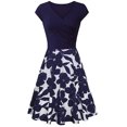 thumbnail image 1 of Élégante Robe Swing Slim-Fit à Imprimé Floral de Mode d'Été pour Femmes, 1 of 1