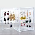 thumbnail image 3 of maskred Jewelry Storage Box Earrings Display Bracelet Rack Drawer Showing Transparent Organizer Dustproof Ear Studs Stand Travel, 3 of 6