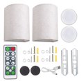 thumbnail image 3 of Neoglint Neoglint Hotel Bedside Lamp Set with Remote Control, Adjustable Colors and Timer, Beige Fabric Lampshade, USB Rechargeable - YD-005 2-Pack, 3 of 6
